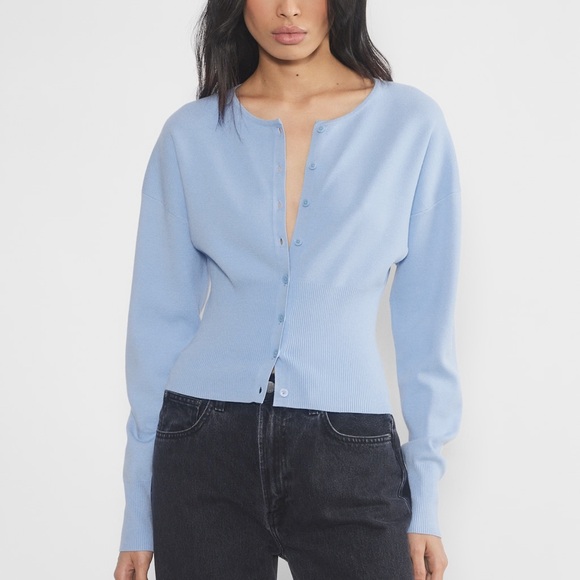 NWT Aritzia Wilfred Golightly Cardigan in Dayflower Blue - Picture 1 of 5